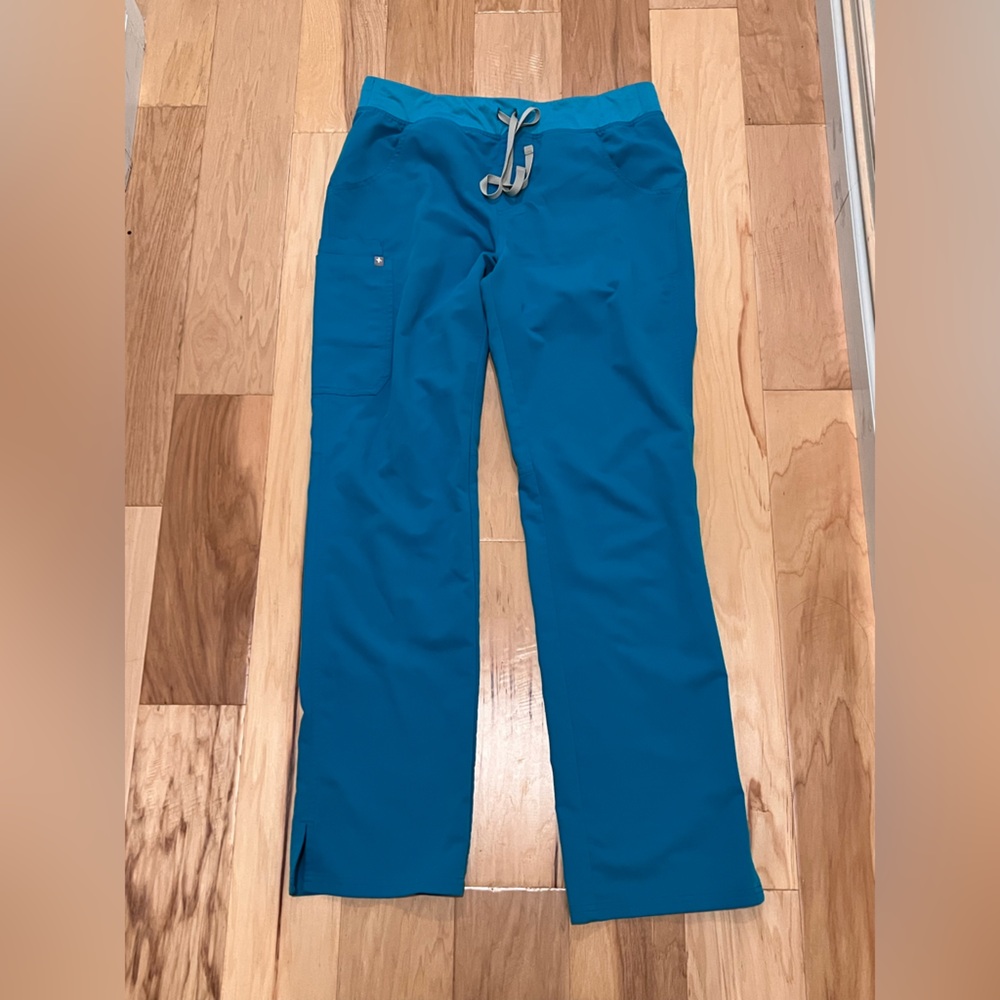 FIGS Teal Blue Drawstring Medical Scrub Pants